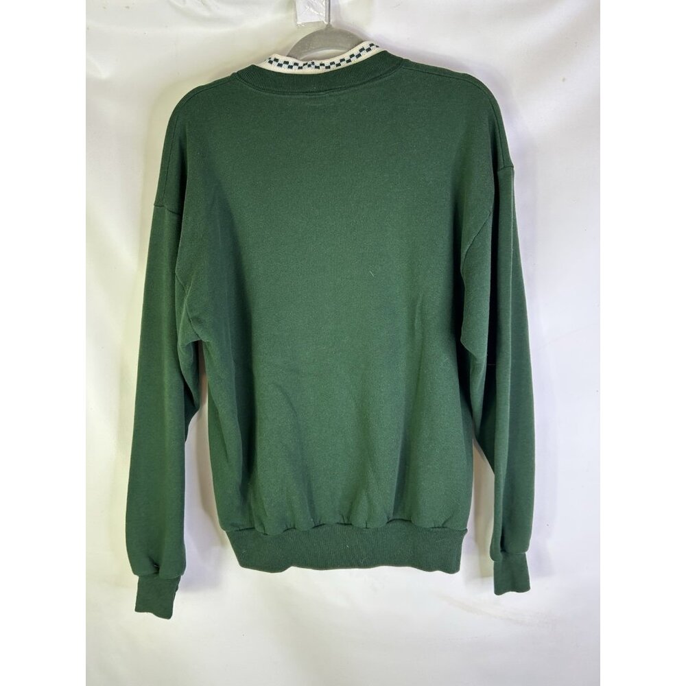 Vintage 90s Fall Sunflower Patchwork Collared Swe… - image 5